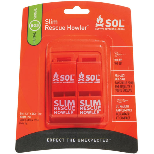 SOL Slim Rescue Howler Whistle